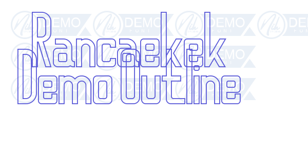 Rancaekek Demo Outline font free