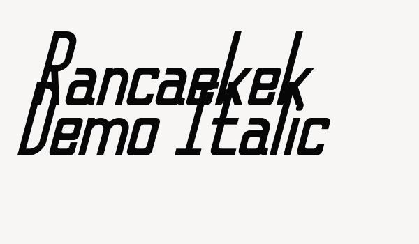 Rancaekek Demo Italic Font