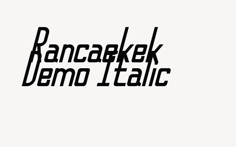 Rancaekek Demo Italic Font