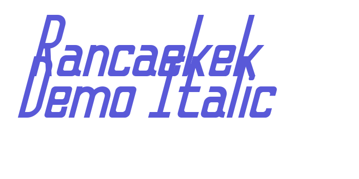 Rancaekek Demo Italic Font Download