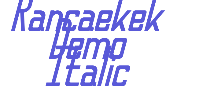 Rancaekek Demo Italic Font