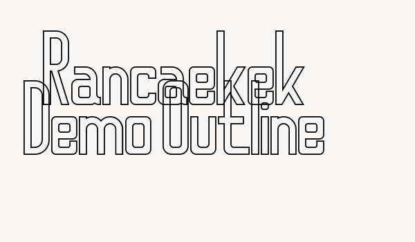 Rancaekek Demo Outline Font