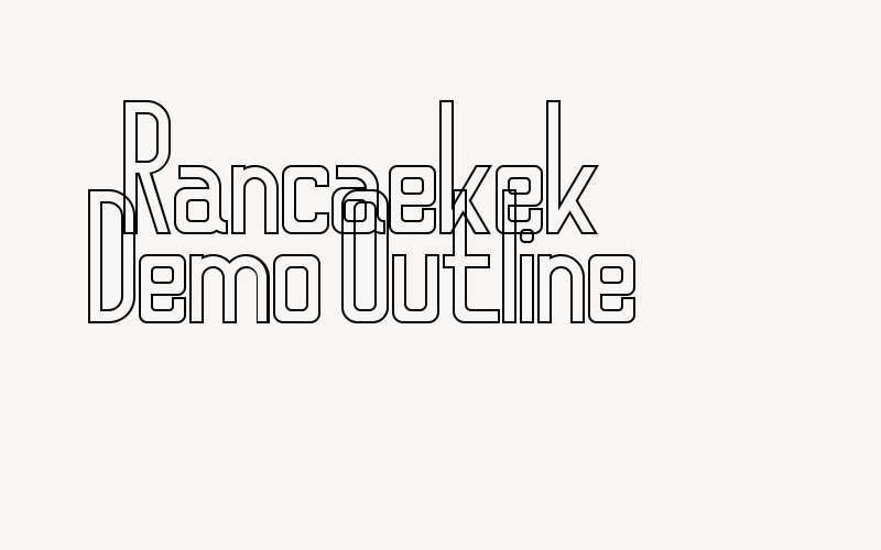 Rancaekek Demo Outline Font