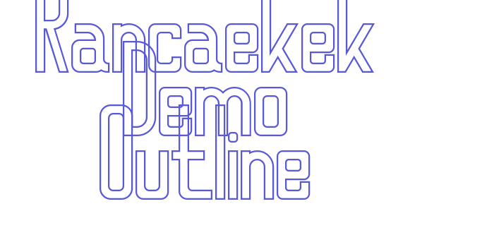 Rancaekek Demo Outline Font