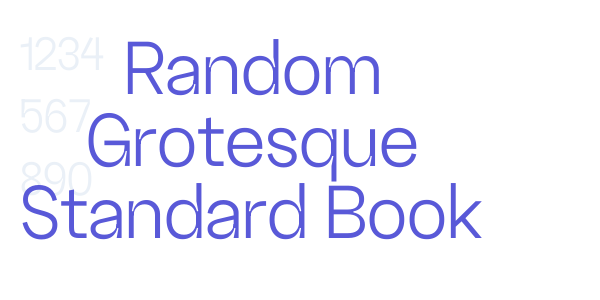 Random Grotesque Standard Book font free