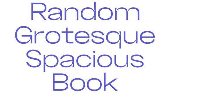 Random Grotesque Spacious Book Font Download