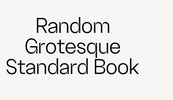 Random Grotesque Standard Book Font