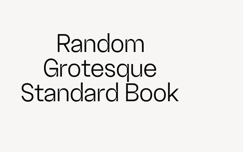 Random Grotesque Standard Book Font