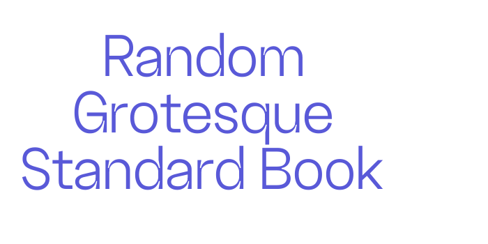 Random Grotesque Standard Book Font Download