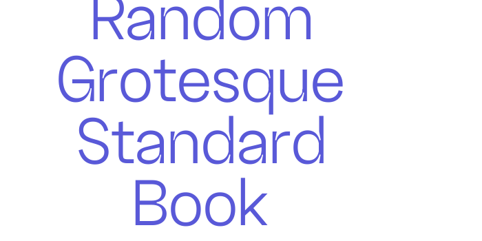 Random Grotesque Standard Book Font