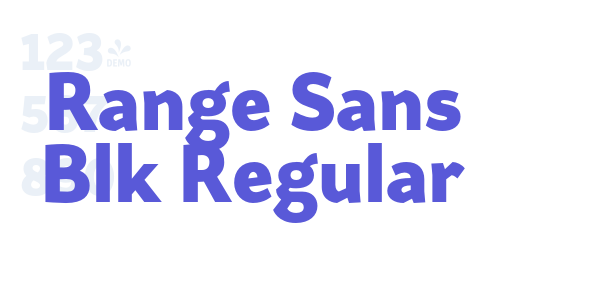 Range Sans Blk Regular font free