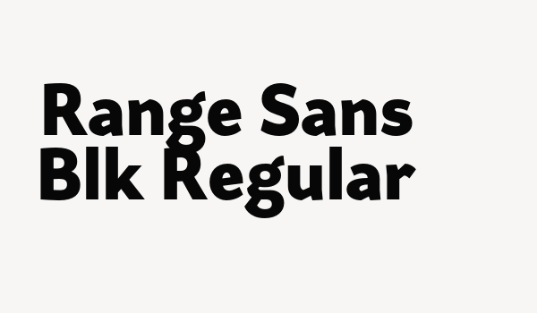 Range Sans Blk Regular Font