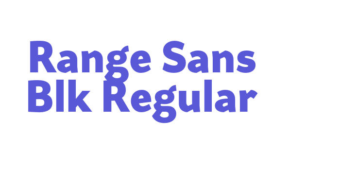 Range Sans Blk Regular Font Download