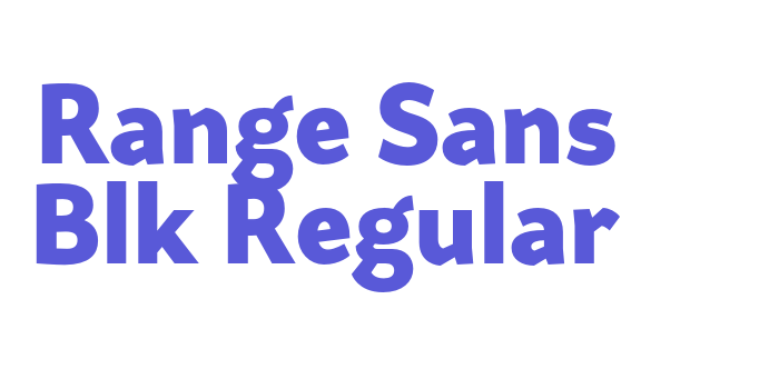 Range Sans Blk Regular Font