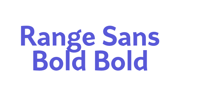 Range Sans Bold Bold Font Download