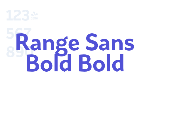 Range Sans Bold Bold