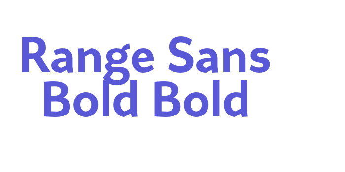 Range Sans Bold Bold Font