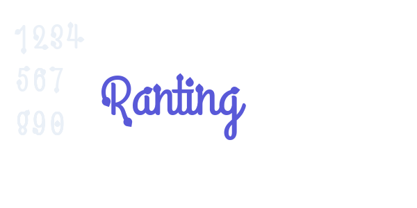 Ranting font