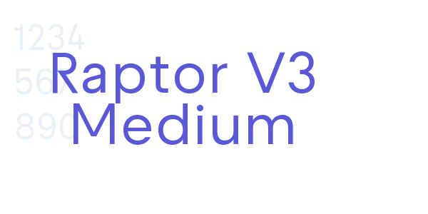 Raptor V3 Medium font free