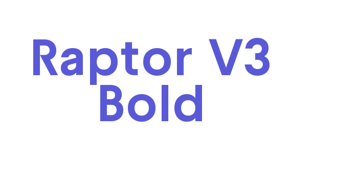 Raptor V3 Bold Font