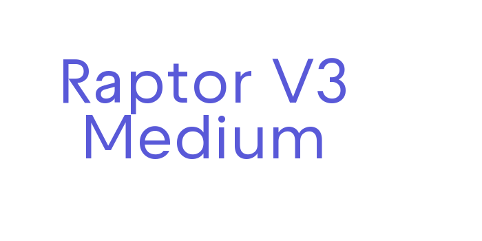 Raptor V3 Medium Font Download