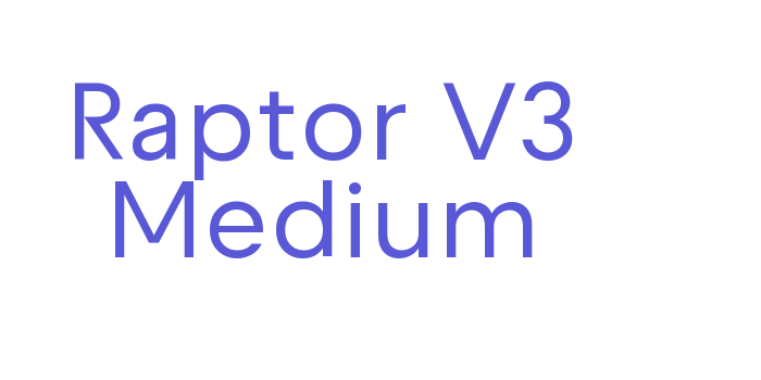 Raptor V3 Medium Font