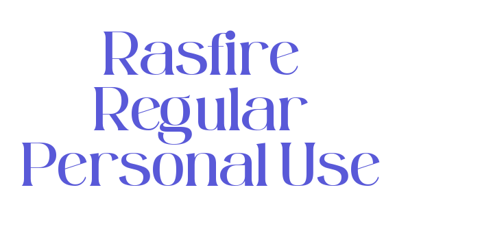 Rasfire Regular Personal Use Font Download