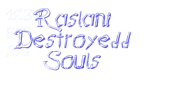 Raslani Destroyedd Souls font