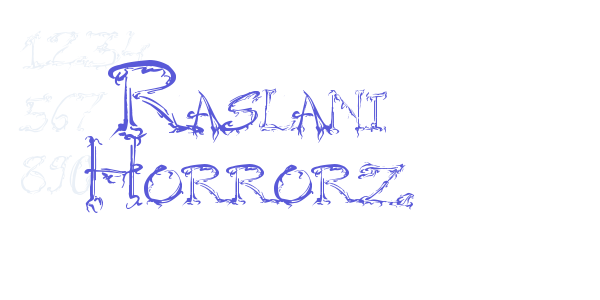 Raslani Horrorz font free