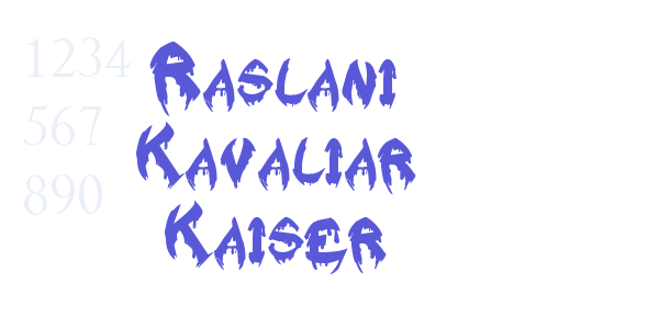 Raslani Kavaliar Kaiser font free