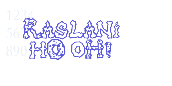 Raslani hO oH! font