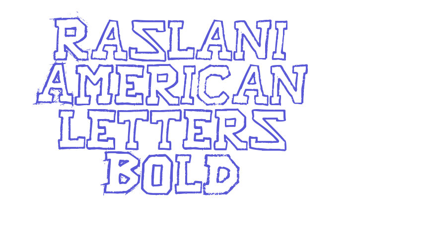 Raslani American letters Bold Font