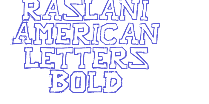 Raslani American letters Bold Font Download