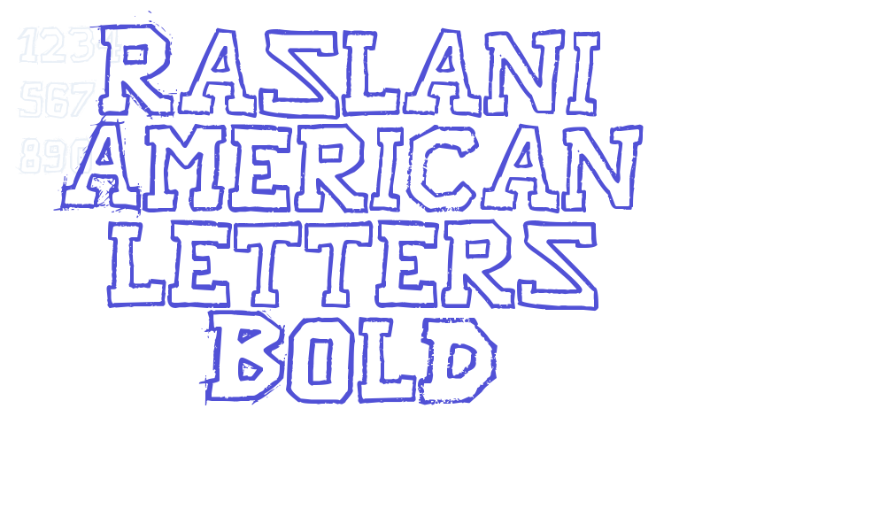 Raslani American letters Bold-font-download