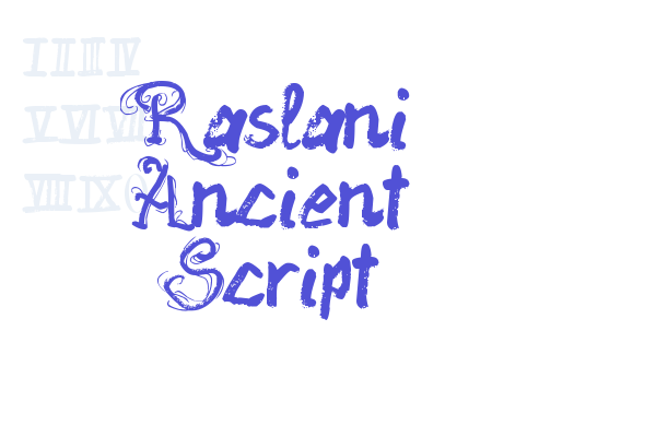 Raslani Ancient Script