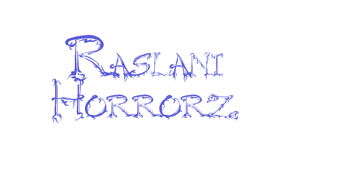 Raslani Horrorz Font Download