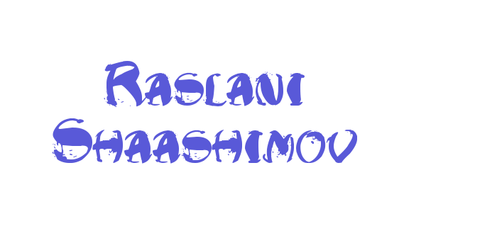 Raslani Shaashimov Font Download