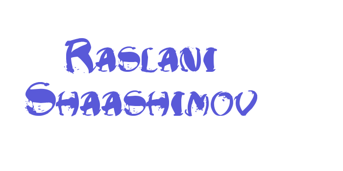 Raslani Shaashimov Font