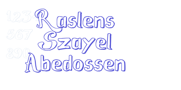 Raslens Szayel Abedossen font free