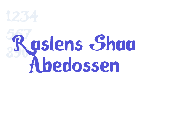 Raslens Shaa Abedossen Font Download