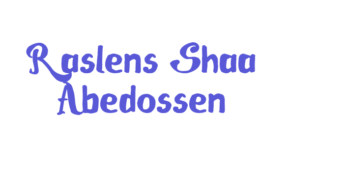 Raslens Shaa Abedossen Font Download