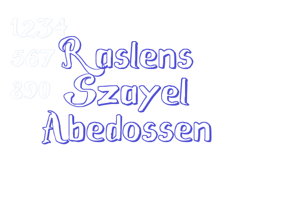 Raslens Szayel Abedossen Font Download