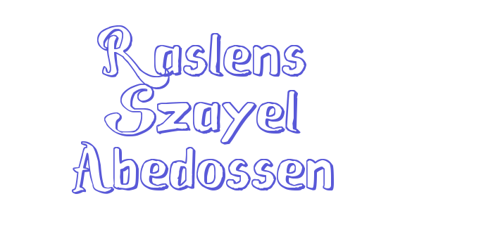 Raslens Szayel Abedossen Font Download