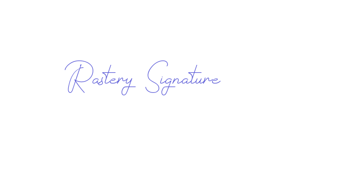 Rastery Signature Font Download