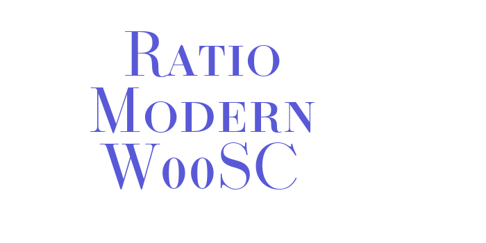 Ratio Modern W00SC Font Download