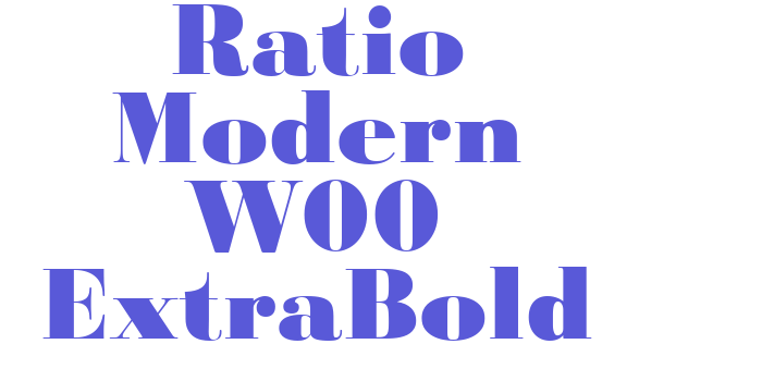 Ratio Modern W00 ExtraBold Font Download