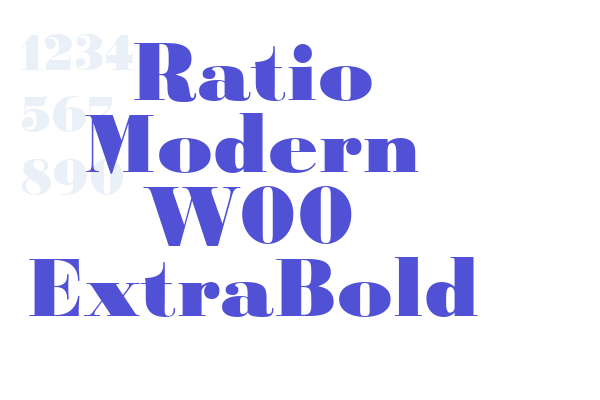 Ratio Modern W00 ExtraBold