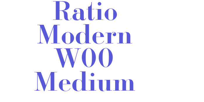 Ratio Modern W00 Medium Font Download