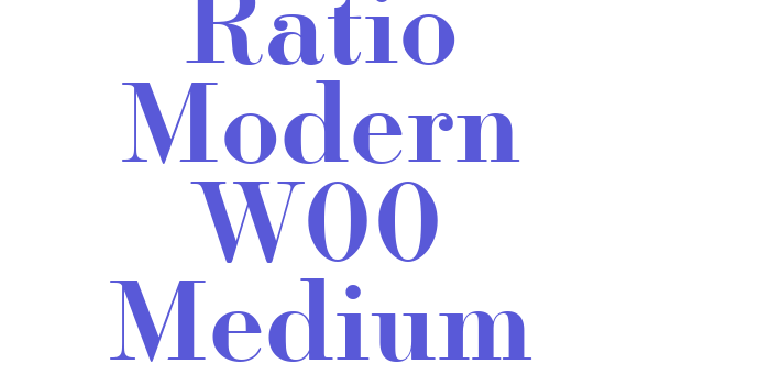 Ratio Modern W00 Medium Font