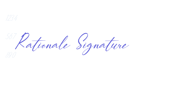 Rationale Signature font free